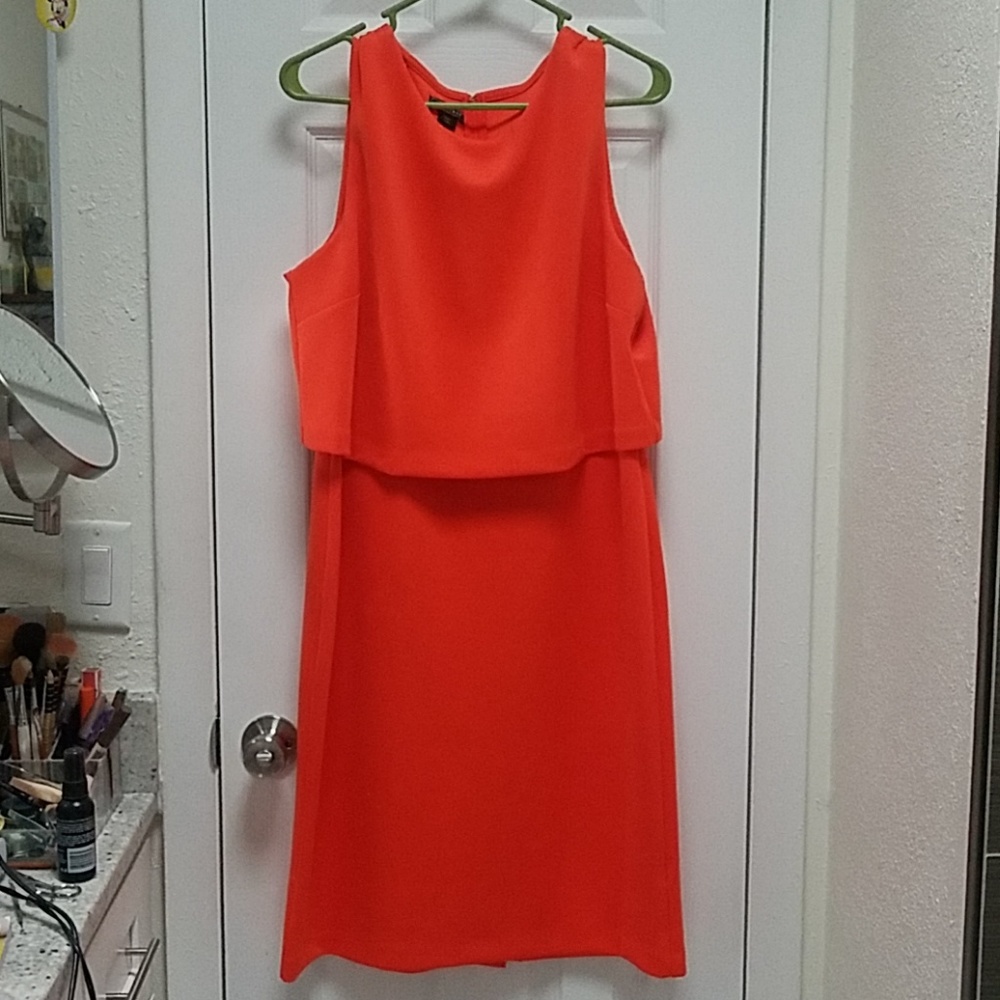 Bright orange dress